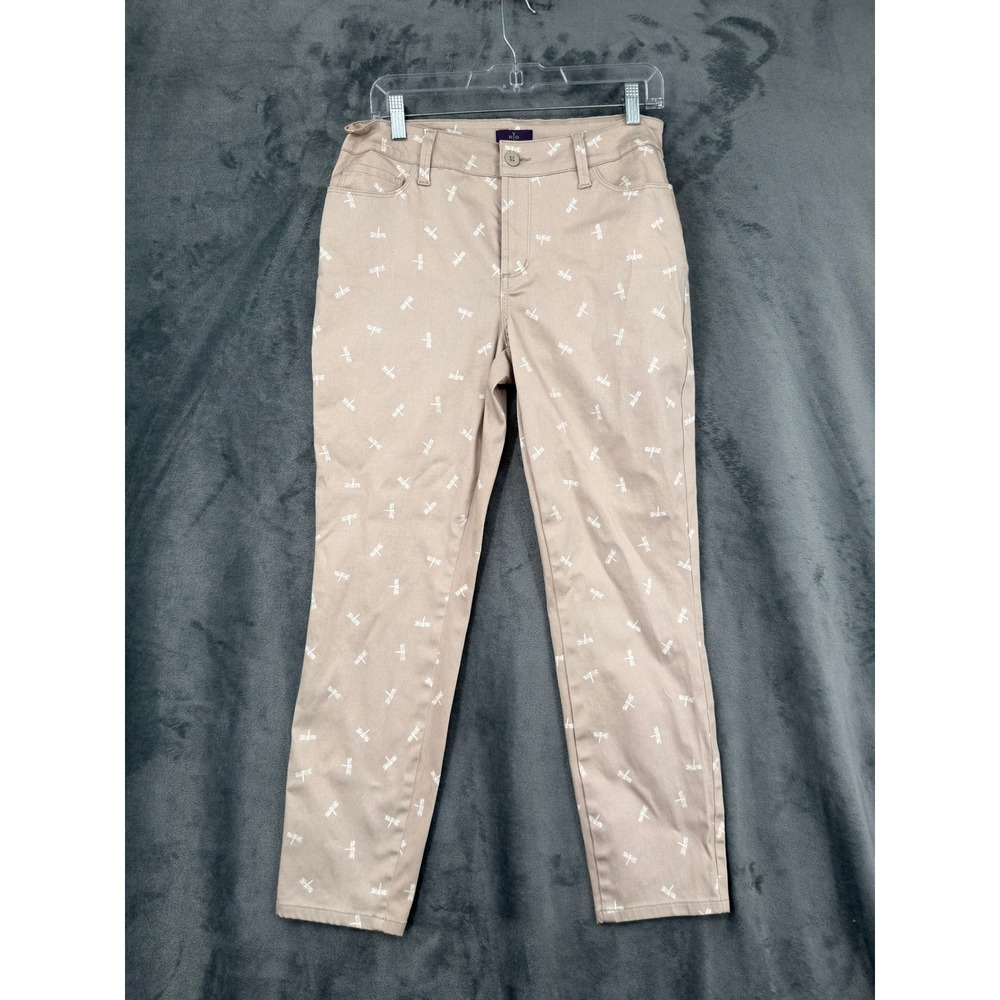 NYDJ Pants Womens Size 10 Ankle Dragonfly Slimming Trouser Stretch Casual Tan